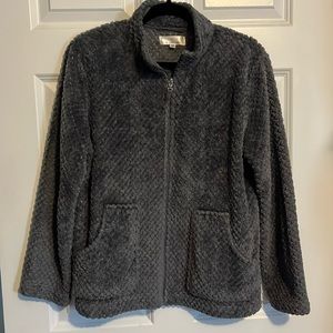 CuddlDuds womens medium grey zip up fleece, good condition
